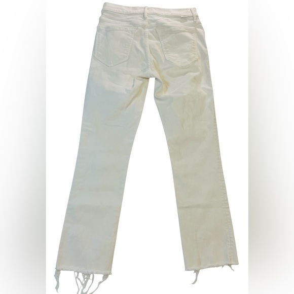 Mother The Rascal Crop Frey, Jeans, Straight Leg, Color Cream Puff, Size 27 - Picture 8 of 14